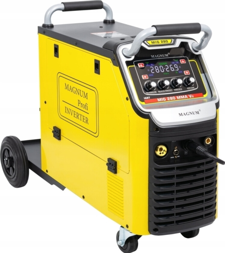 Bilde av Inverter Halvautomatisk Sveisemaskin Mig-280 Mmav2 Igbt 4X4, 300A/60% 400V, Mb24/5, Gp50, Mit, Kable Mma, D300, W16p5