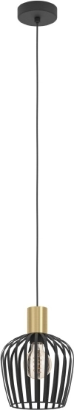 Eglo Empoli Pendel I Sort Og Børstet Messing