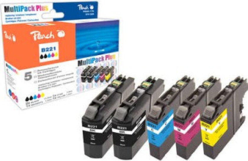 0F319796, Pigmentbasert Blekk, 7 Ml, 4,3 Ml, 290 Sider, 5 Stykker, Multipakke