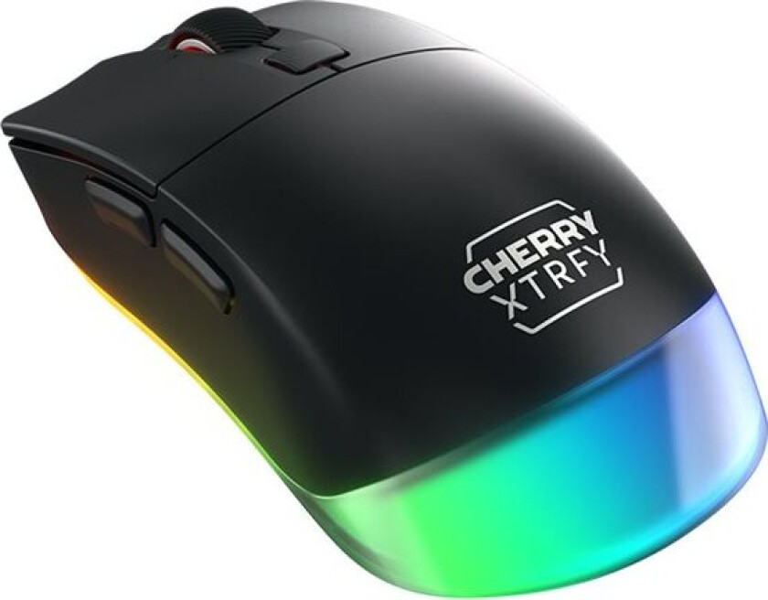 Cherry Xtrfy M50 - Mus - Lettvekts - Ergonomisk - Optisk - Trådløs, Kablet - 2.4 Ghz, Bluetooth - Svart
