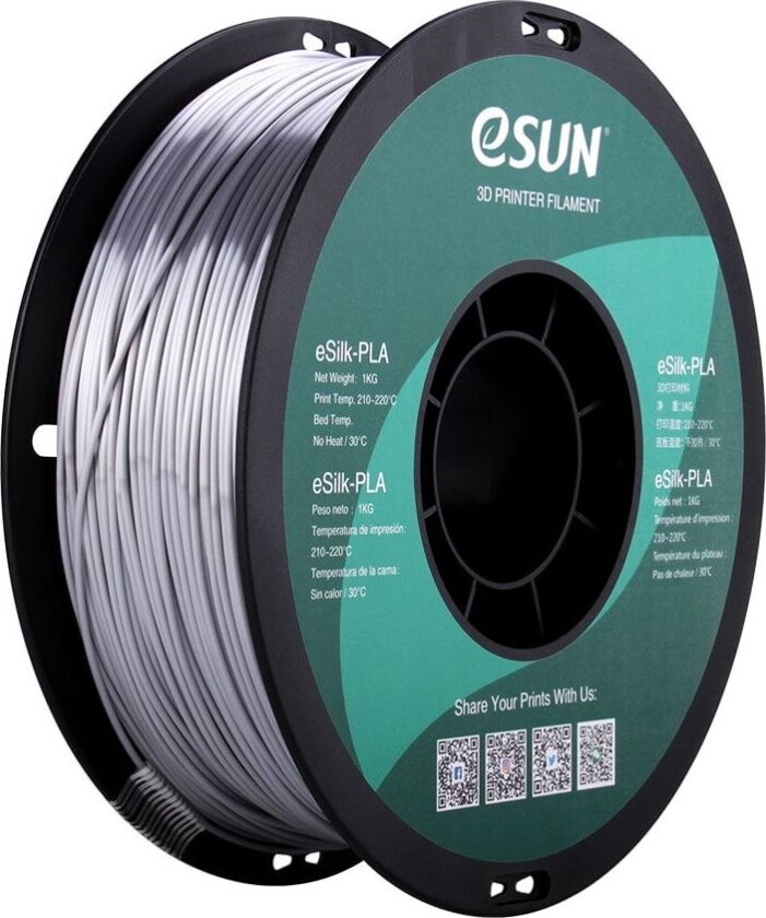 eSUN PLA-Silk 1.75mm 1kg - Silver