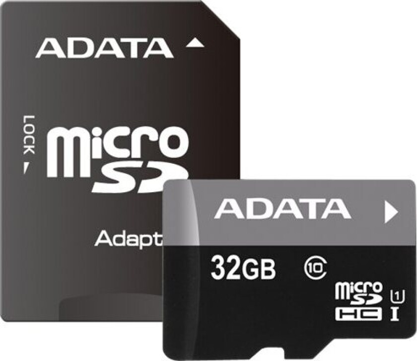 Adata Premier - Flashminnekort (Microsdhc Til Sd-Adapter Inkludert) - 32 Gb - Uhs Class 1 / Class10 - Microsdhc Uhs-I