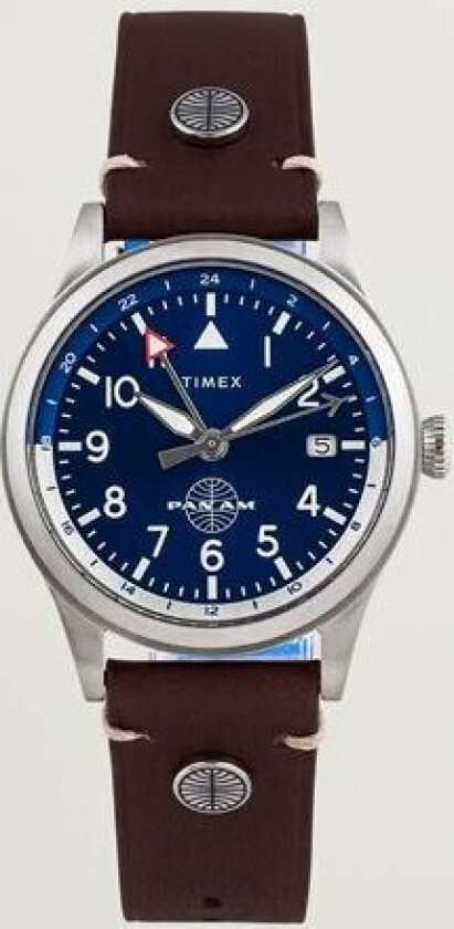 Pan Am GMT Stainless Steel 39mm Blue Dial