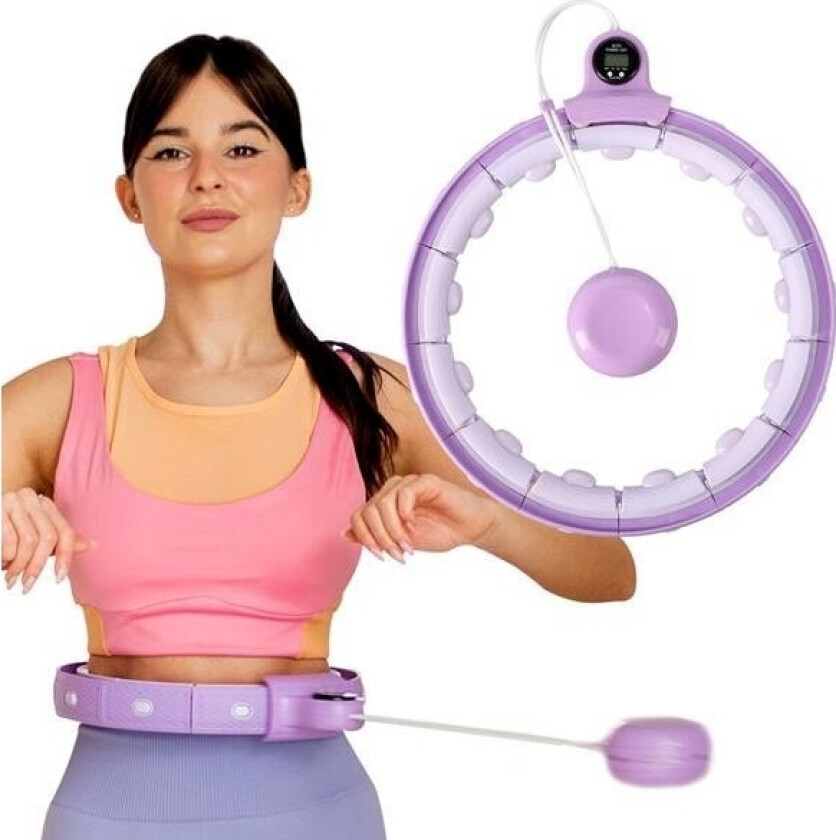 One Fitness Hula Hoop Med Vektteller Fh02 Lilla