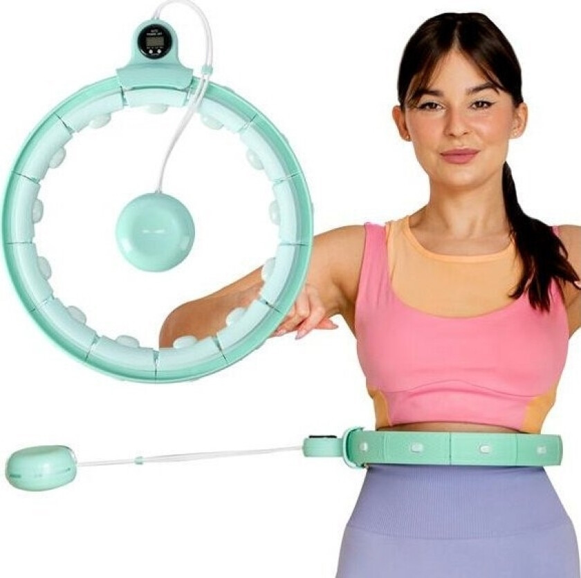 One Fitness Hula Hoop Med Vektteller Fh02 Grønn