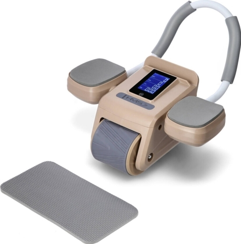 Hms Ka08 Brown Abs Automatisk Treningshjul Med Mavemuskler Med Lcd-Display Og Hms-Lading