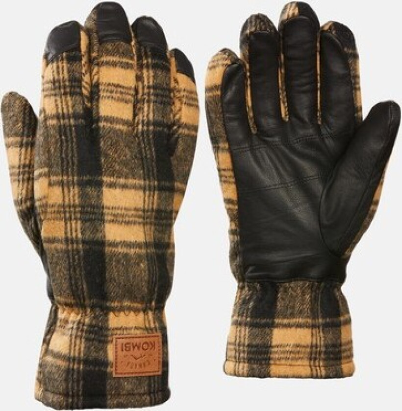 Timber Mens Glove, Mustard Buffalo Plaid, L,  Skihansker