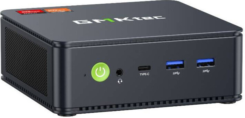 Bilde av GMKtec K6 AMD Ryzen 7 7840HS Mini PC - 32 GB DDR5 RAM, 1 TB SSD, 4xUSB-A, USB-C, 2xHDMI, Windows 11 Pro - Svart