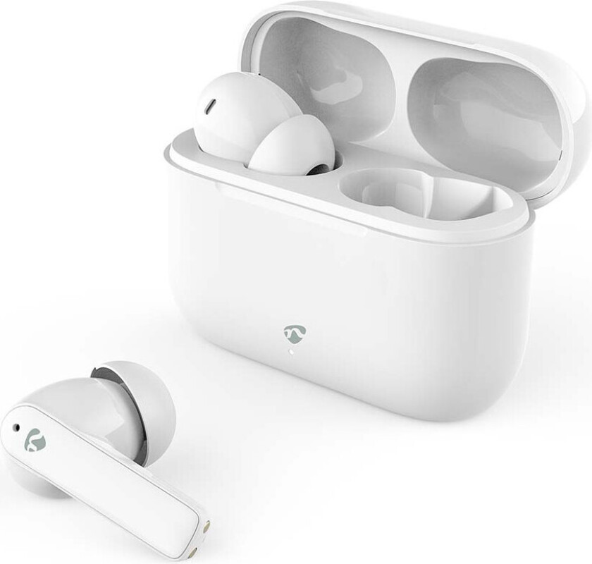 ørepropper - ENC, 6 timer, Bluetooth - Hvit