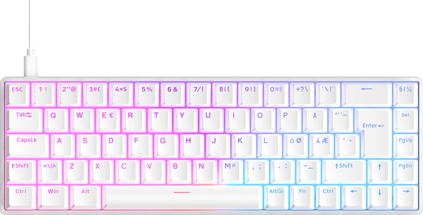 C800 gamingtastatur (hvit)