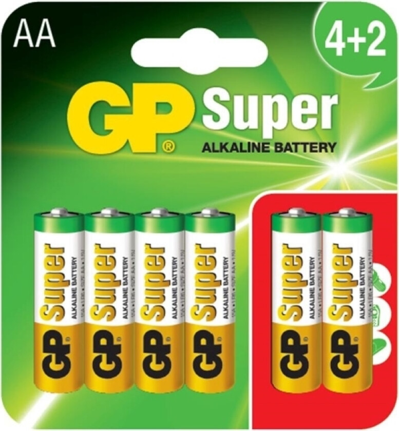 Gp Batteri Aa / R6 4 Szt.