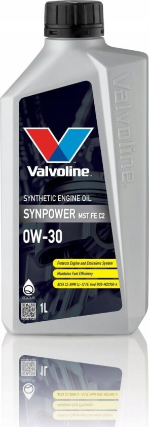 Motorolje Synpower Mst Fe C2 0W30 1L, Valvoline