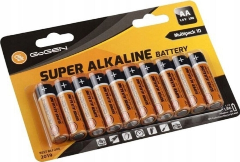Aa Alkaliske Batterier - Lr06 10 Stk