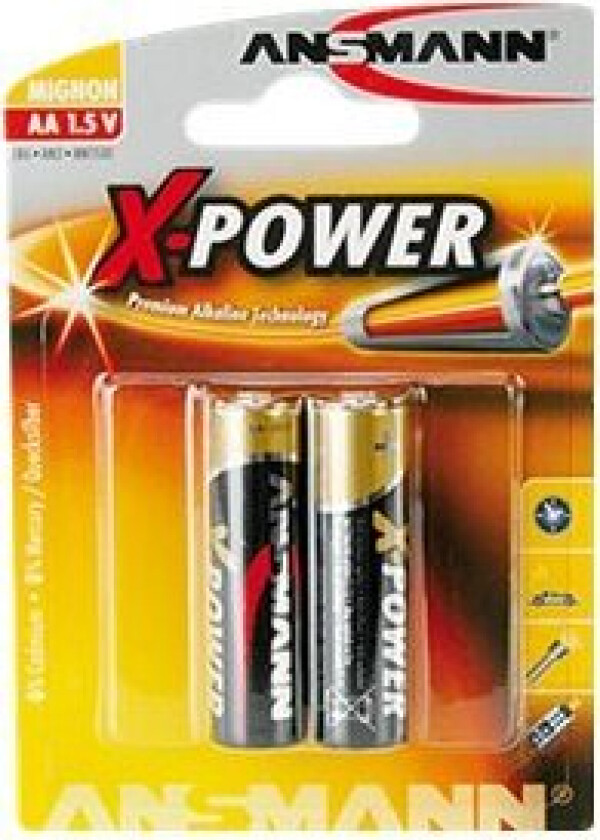 Ansmann X-Power Mignon Aa - Batteri 2 X Aa-Type - Alkalisk