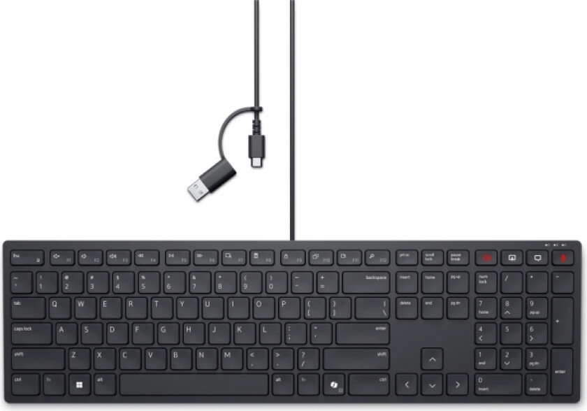 Kb525c, Fullstor (100 %), Kabel, Usb, Plunger Key Switch, Qwerty, Svart