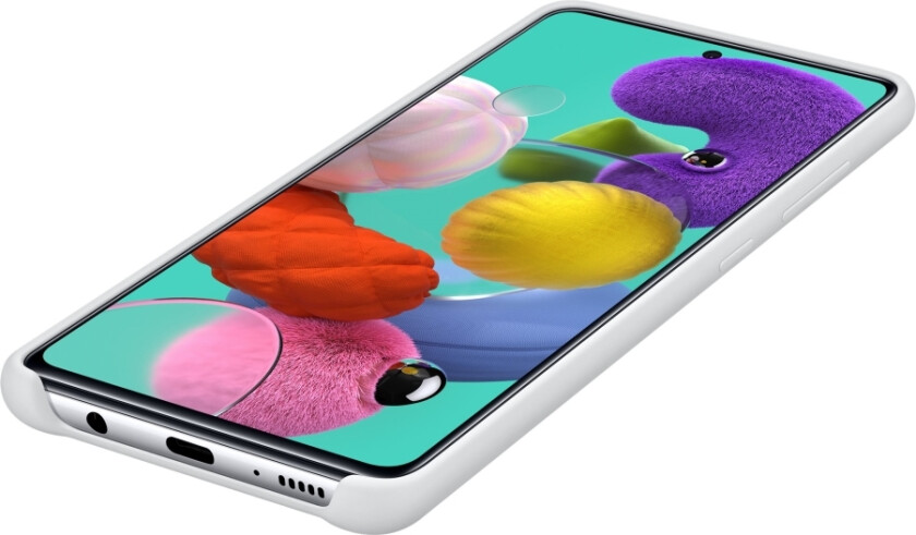 Silikondeksel Ef-Pa515 - Bakdeksel Til Mobiltelefon - Silikon - Hvit - For Galaxy A51