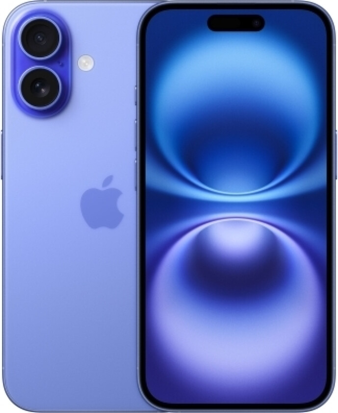 Iphone 16 , 15,5 Cm (6.1"), 2556 X 1179 Pixlar, 256 Gb, 48 Mp, Ios 18, Blå