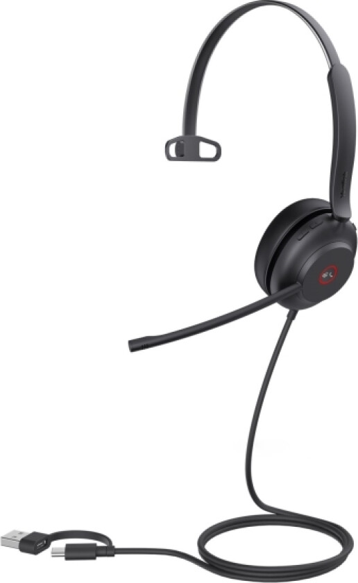 Yealink Uh37 Mono - Hodesett - On-Ear - Kablet - Usb - Lydisolerende - Svart - Certified For Microsoft Teams