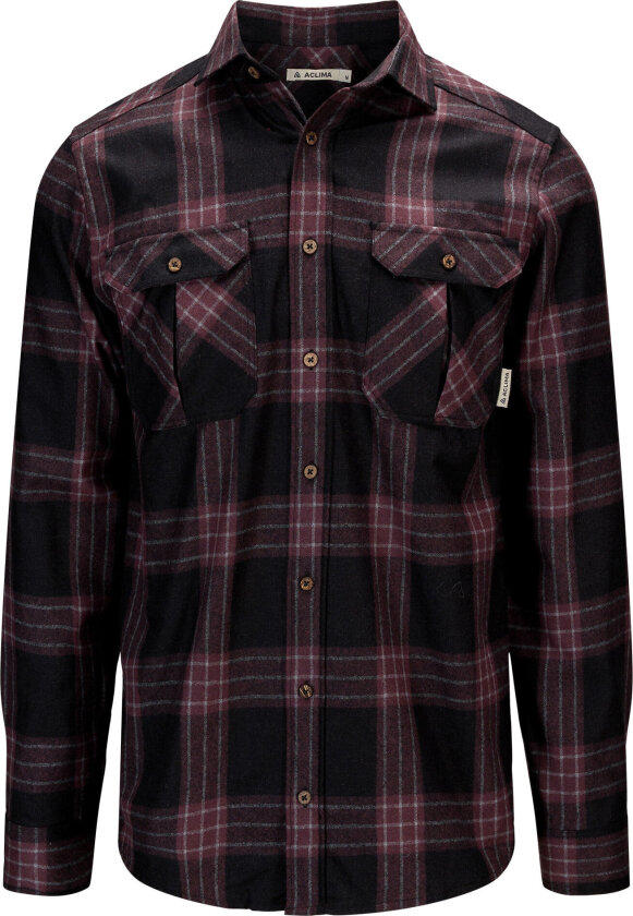 Men's ReBorn Woolshirt Check/Dark Grey/Fudge S