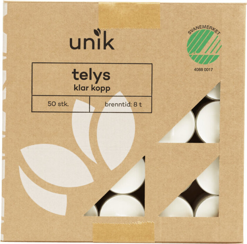 Telys 8t Klar Kopp 50stk