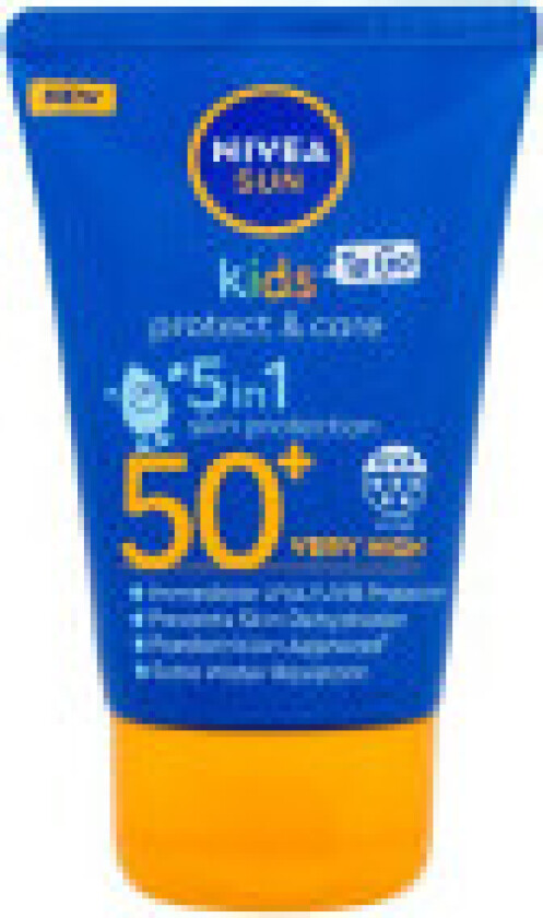 - Sun Kids Protect & Care Sun Lotion 5 in 1 SPF50+ - For Kids, 50 ml