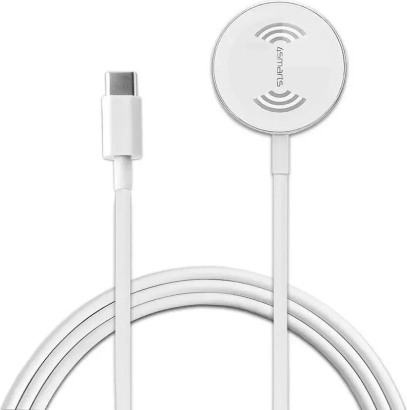 Apple Watch Trådløs Lader med Magnet - 2,5W - 1m. - Hvit