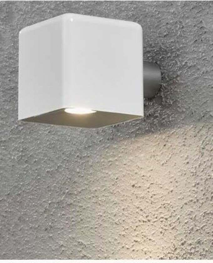 Amalfi vegglampe 3W 12V hvit plast ink trafo + sladd. 7681-200