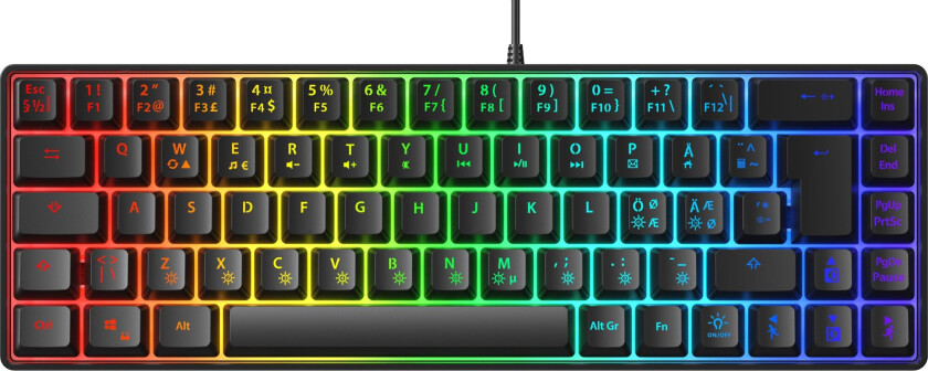 MX6 mini 65 RGB membran gamingtastatur (sort)