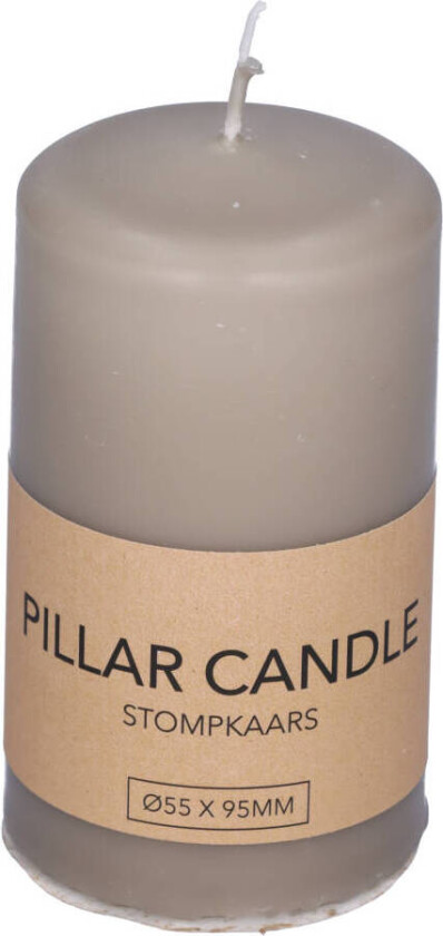 Bilde av Pillar Candle Light Grey 55 x 95 mm