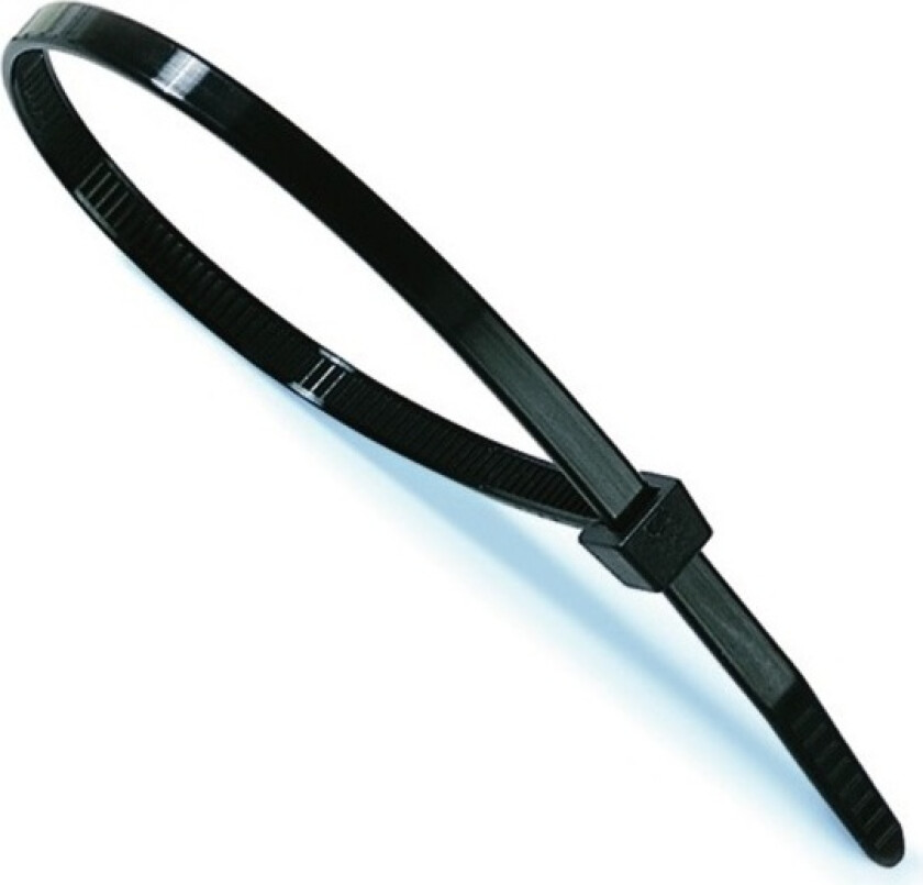 Buntebånd Strips T18R Sort 100x2,5mm