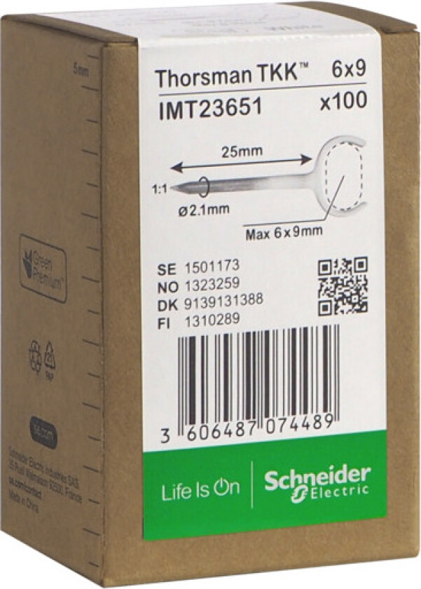 Metallklammer TKK 6x9 spiker 25mm 100stk