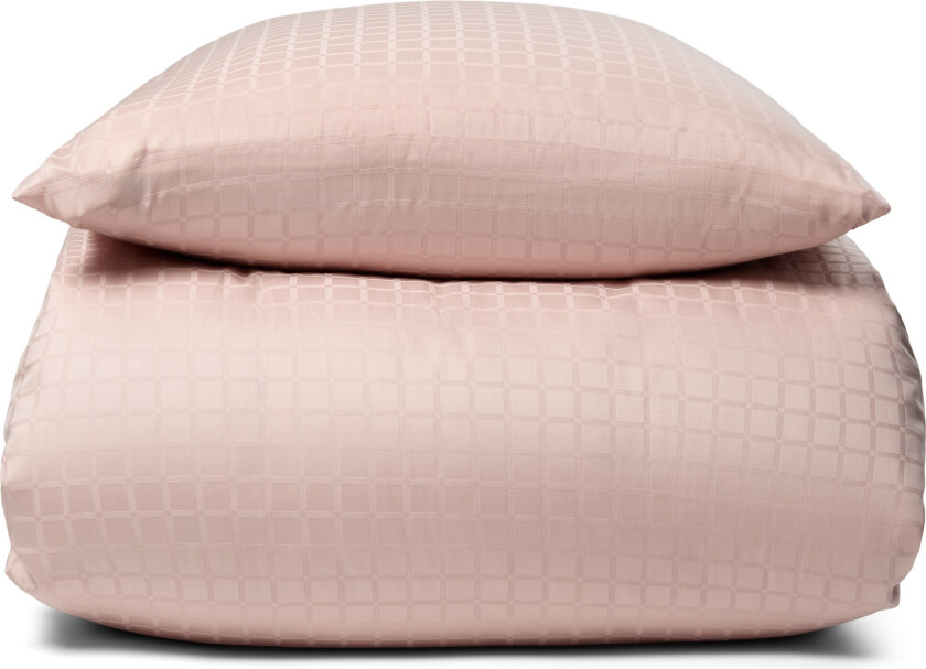 Luksuriøst sengetøy - 140x220 cm - 100% bomullssateng sengetøy - Daisy rosa - By Night jacquardvevd sengesett