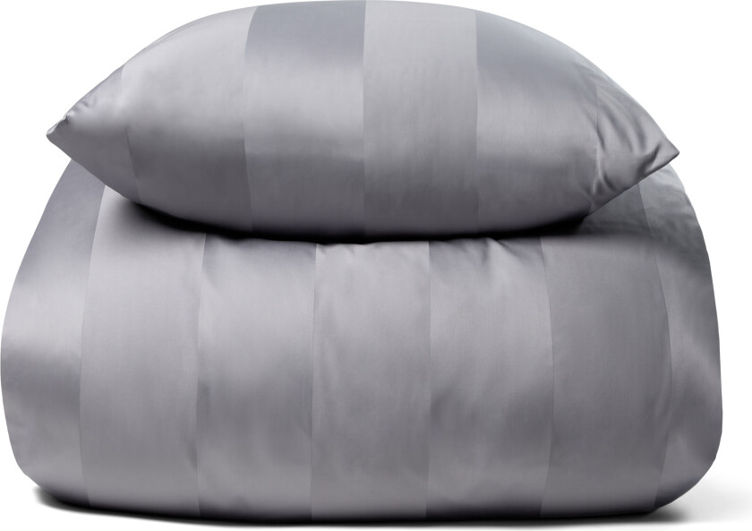 Luksuriøst sengetøy - 240x220 cm - 100% bomullssateng - Grått eksklusivt king size sengesett fra By Borg