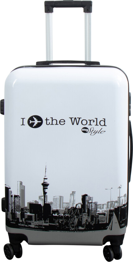 Medium koffert - I Love The World - hardcase koffert - Eksklusiv reisekoffert