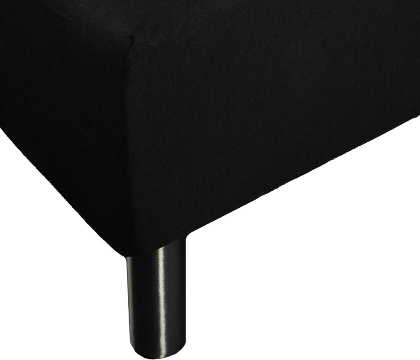 Stretchlaken 70x200 cm - Svart jersey laken - 100% bomull - Formsydd laken til madrass