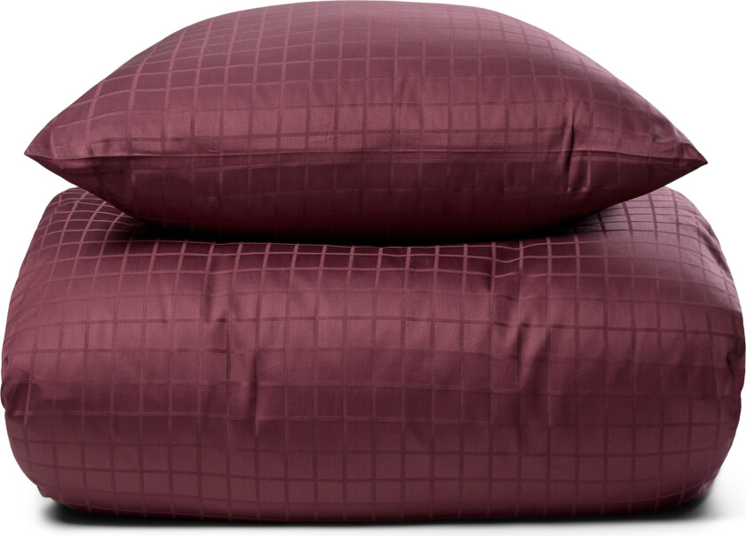 Økologisk sengetøy - 200x220 cm - Dobbelt sengesett - gots-sertifisert - Plomme sengetøy i 100% bomullssateng fra By Borg