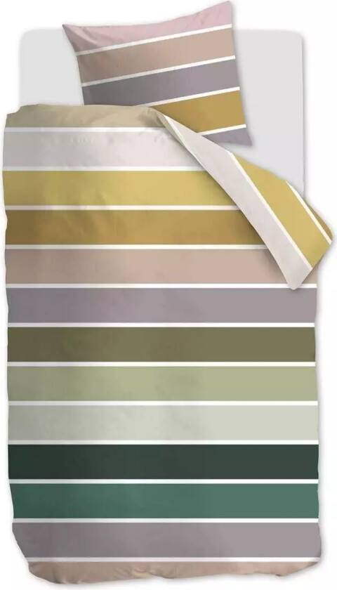 Auping sengetøy - 140x200 cm - Sengesett i bomullssateng - Brede striper - Auping Poseidon multi