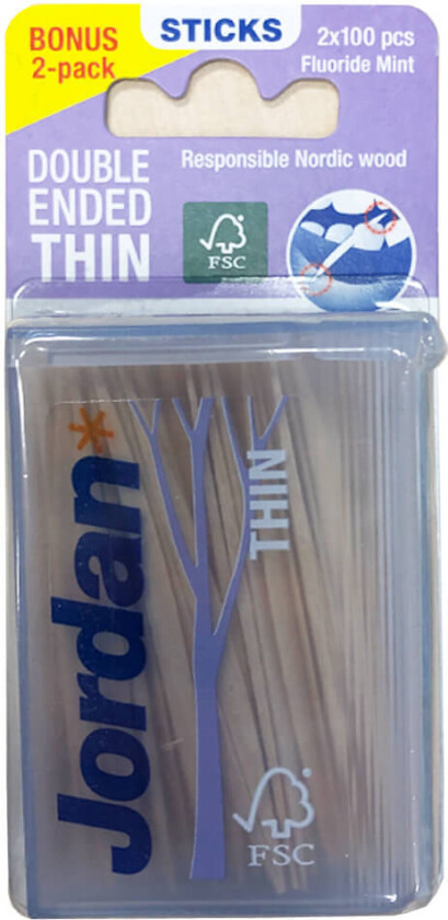 Dental Stick Thin 2-pack 200 stk.