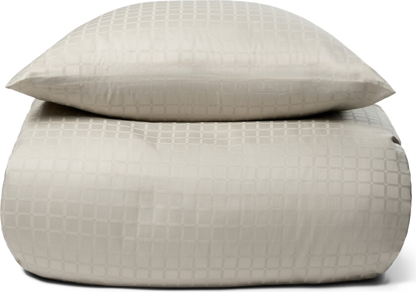 Luksuriøst sengetøy - 140x220 cm - 100 % bomullssateng - Daisy sand - By Night jacquardvevd sengesett