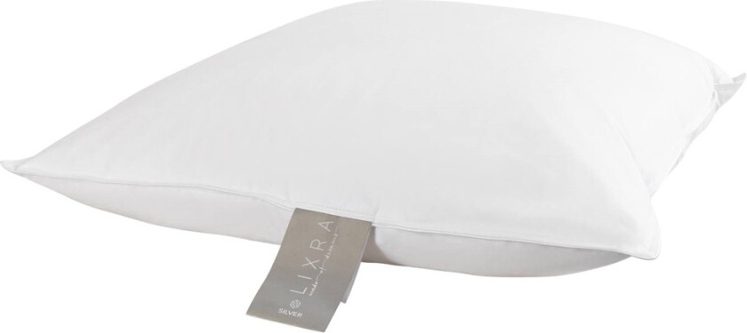 Moskuspute - 60x63 cm - lav hodepute - 3-kammers dunpute - LIXRA Silver