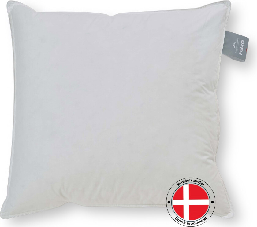 Hodepute - Femø "Høy" dunpute - 60x63 cm - 3 kamre med panelkant - Quilts Of Denmark