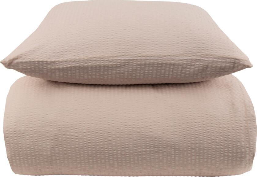 King size kreppet sengetøy 240x220 cm - Sandfarget kreppet sengetøy - By Night sengesett for dobbeltdyne