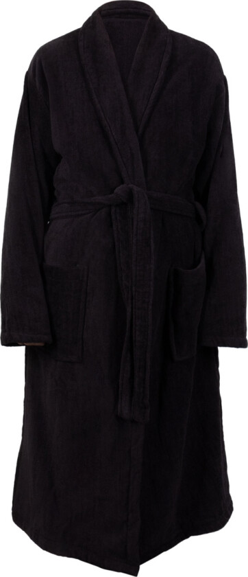Morgenkåpe - Str. S/M - 100% bomull - Badekåpe - Svart - Nordstrand Home