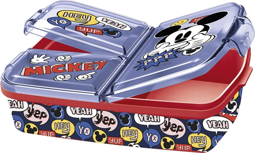 Mikke Mus matboks - Matboks for barn med 3 rom - Disney
