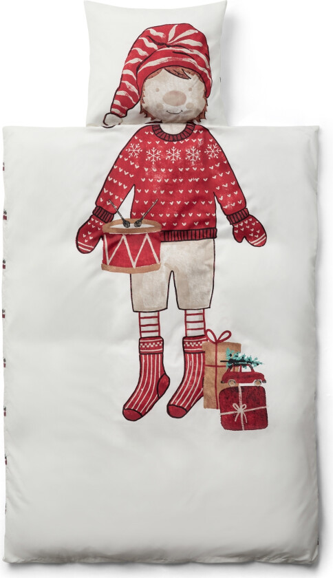 Bilde av Sengetøy til junior med juledrengmotiv - 100x140 cm - Vendbart design - IN Style sengesett