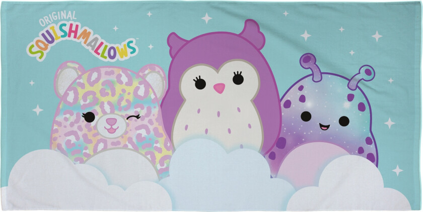 Håndkle med Squishmallows-motiv - 70x140 cm - 100% bomull