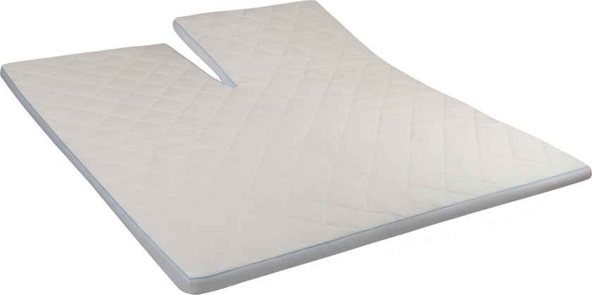 Overmadrass - 180x200 cm 5 cm høy - u-splitt overmadrass for elevasjonsseng - Temperaturregulerende OUTLAST teknologi - Cool Zone Temperature Control