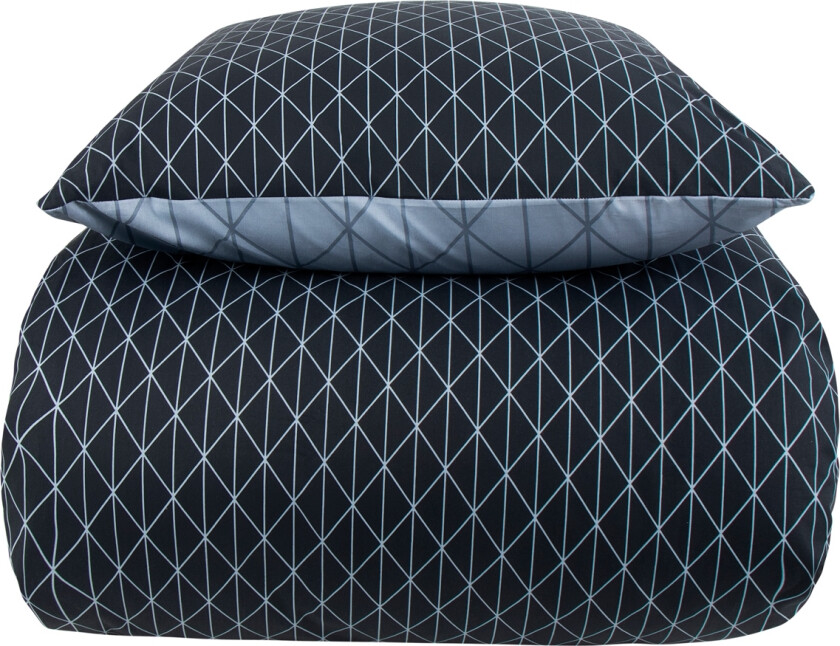 Dobbeldyne sengesett - 200x220 cm - 100% bomull - Harlequin blue -