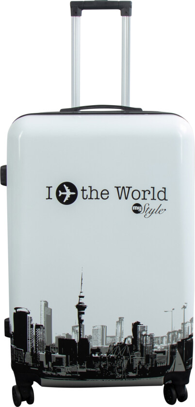Stor koffert – I Love The World hardcase koffert – Eksklusiv reisekoffert