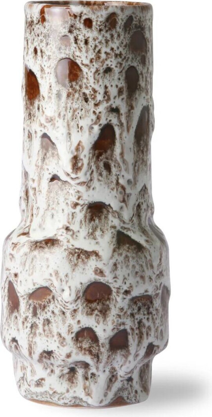 Retro vase 20,5 cm Lava white